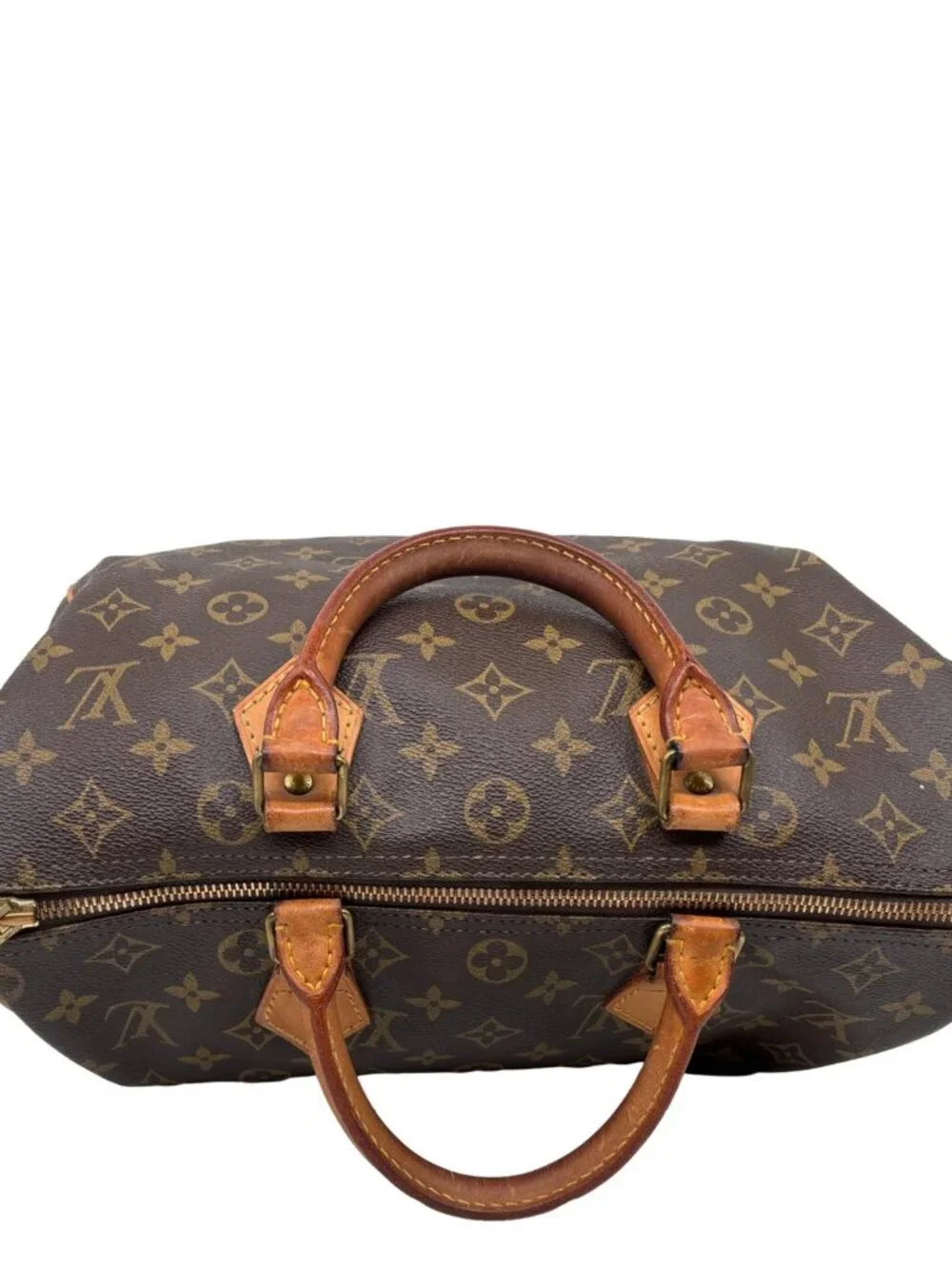 Louis Vuitton  Speedy 30 Monogram Canvas Satchel Bag Brown